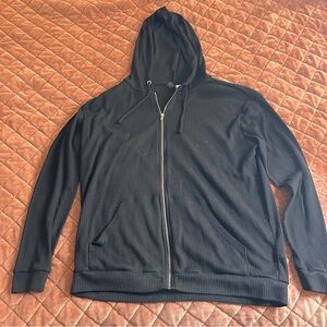 H&M black ribbed hoodie